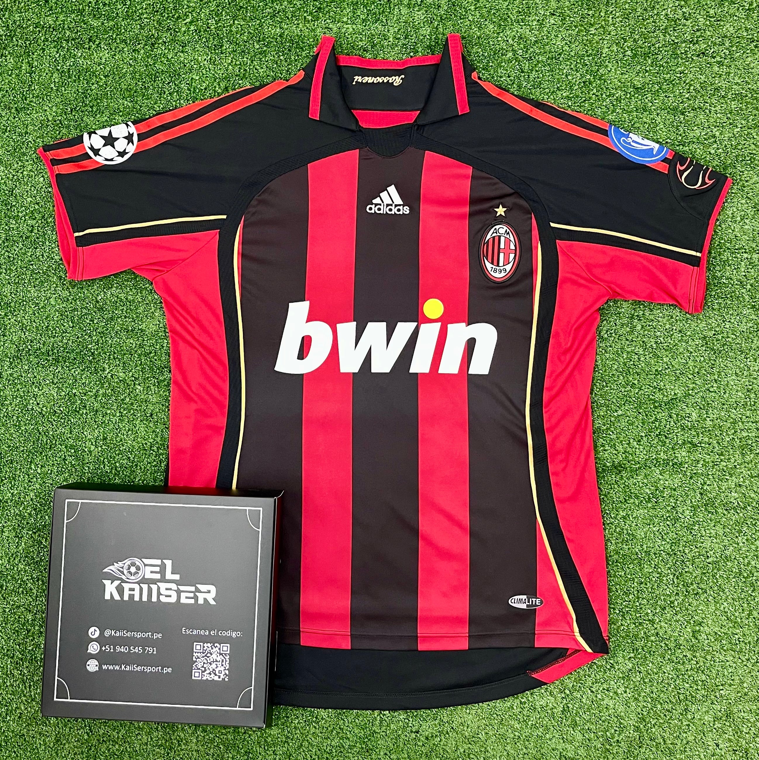 Camiseta Manga Corta Retro del AC Milan 2006 07 Maldini KaiiSer Sport