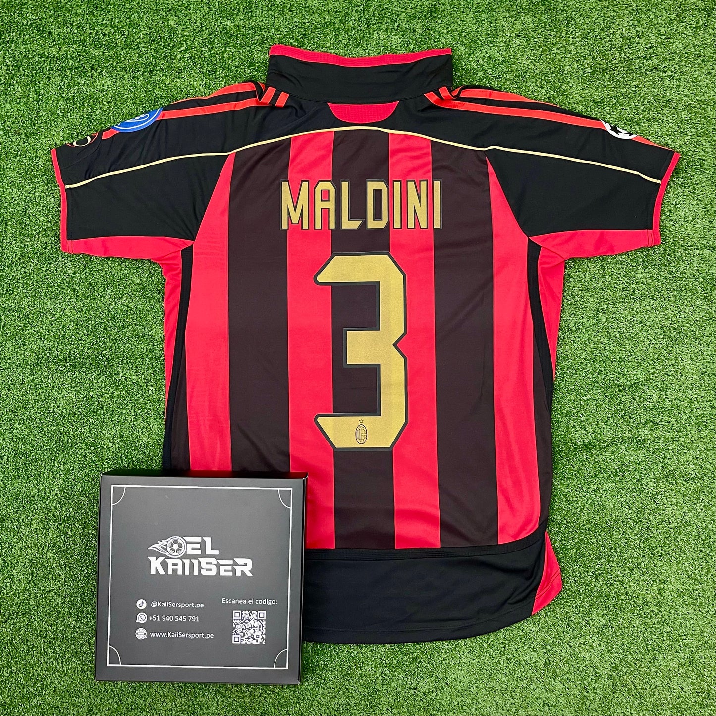 Camiseta Manga Corta Retro del AC Milan 2006/07 - Maldini
