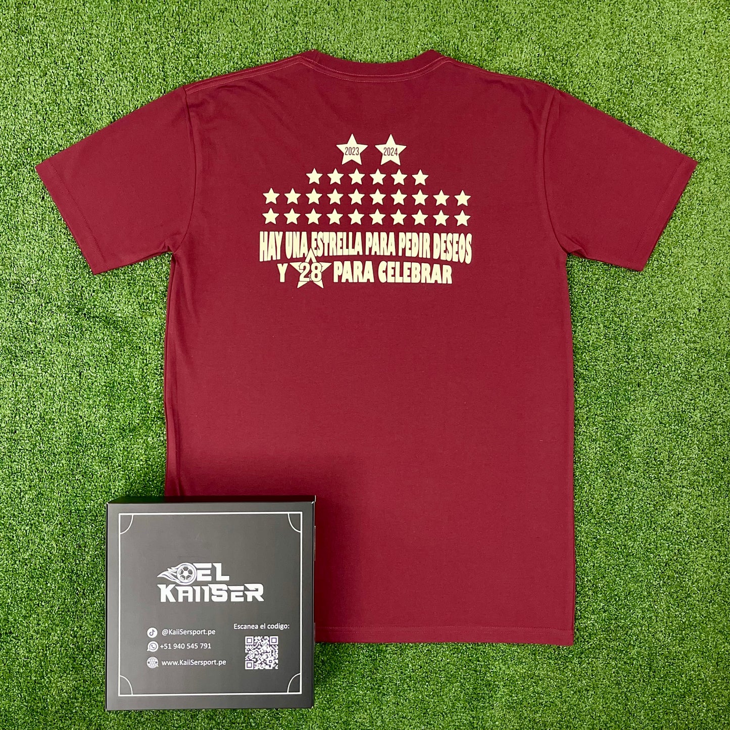 Polo Algodón Granate de Universitario Navidad 2024 (Ver. Nacional) - Hombre