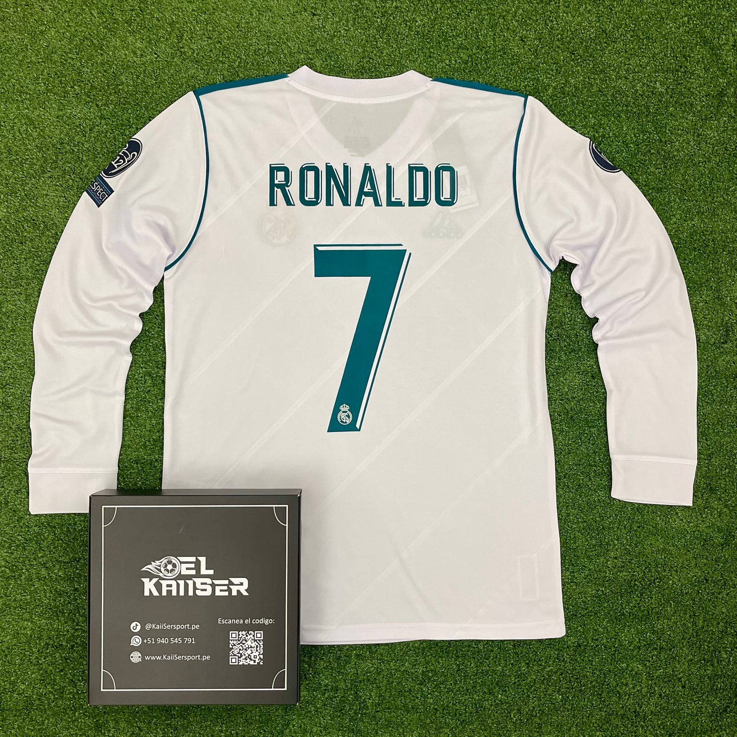 Camiseta Manga Larga Retro del Real Madrid 2017/18 - Oficial - Ronaldo