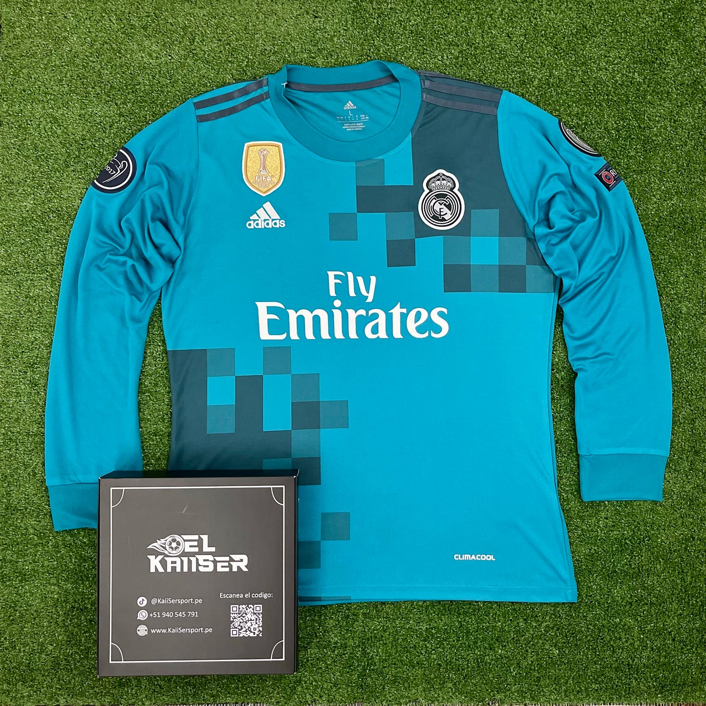 Camiseta Manga Larga Retro del Real Madrid 2017/18 - Alterna - Ronaldo