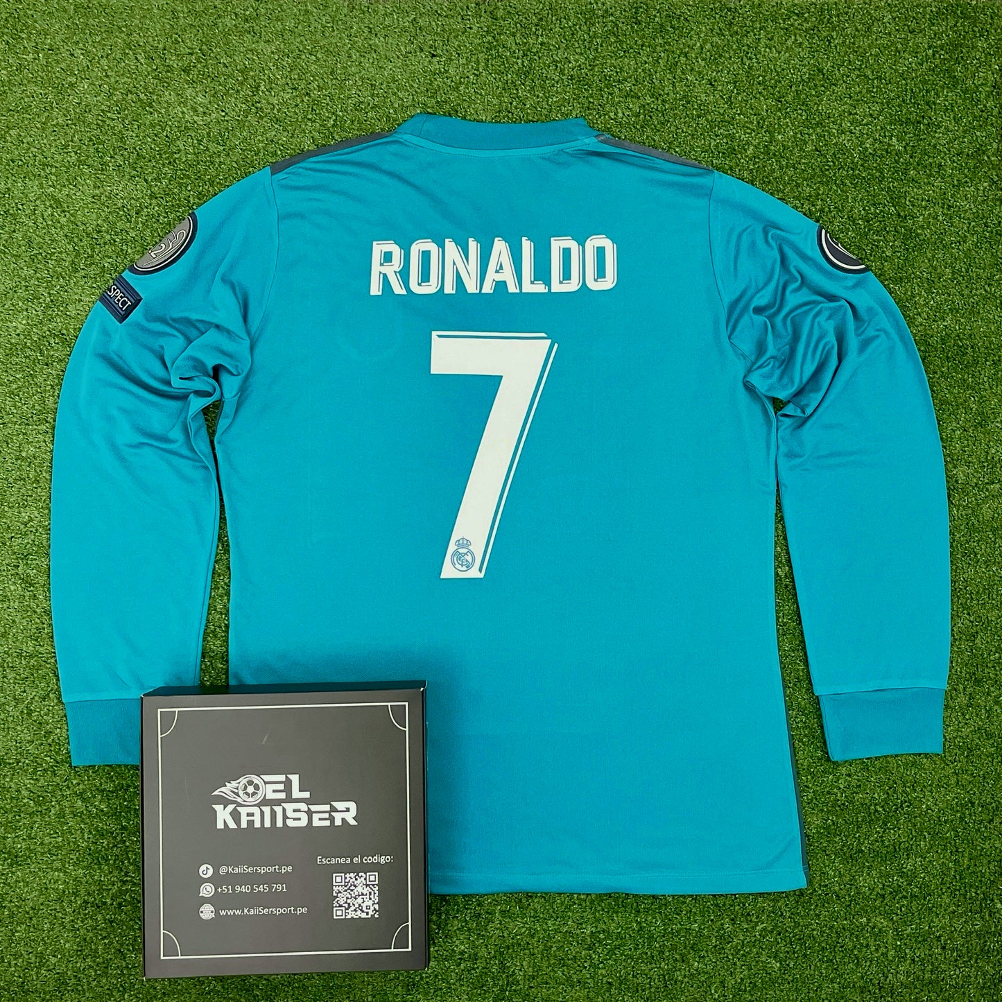 Camiseta Manga Larga Retro del Real Madrid 2017/18 - Alterna - Ronaldo