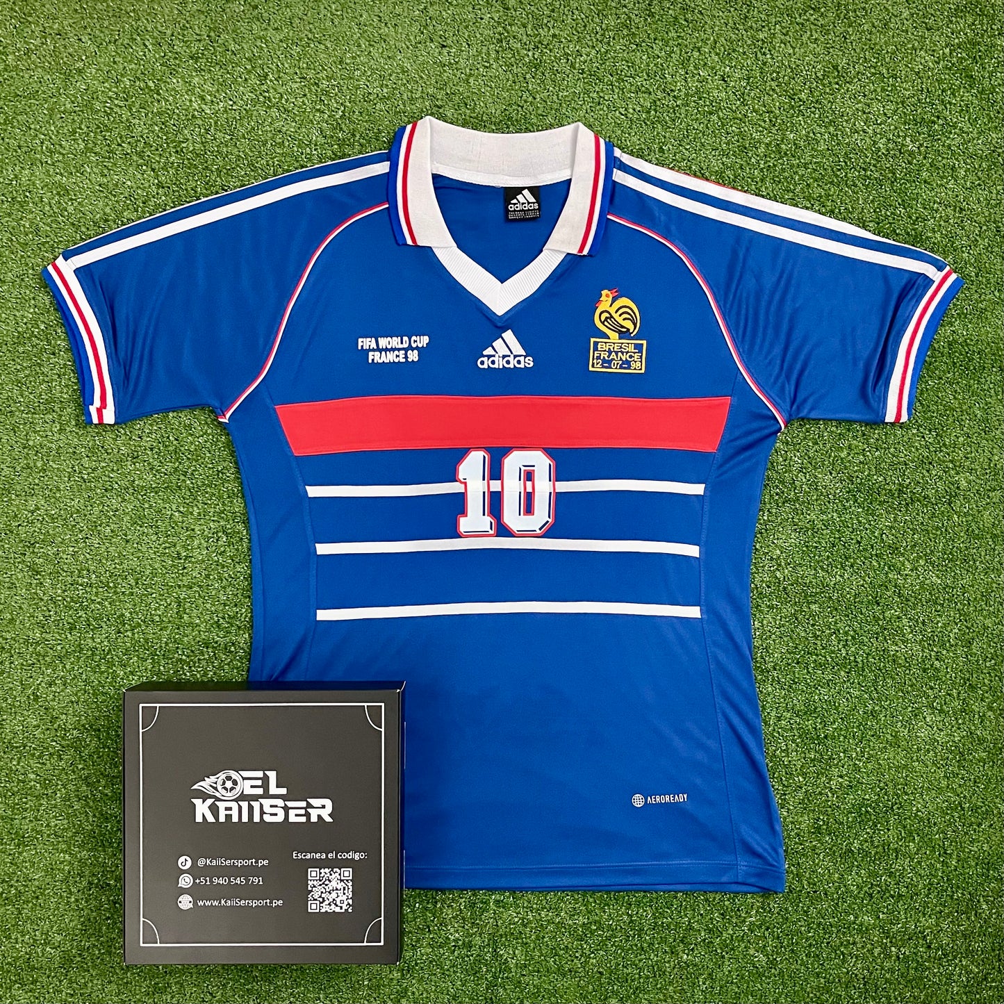 Camiseta Retro de Selección Francesa 1998 - Oficial - Zidane