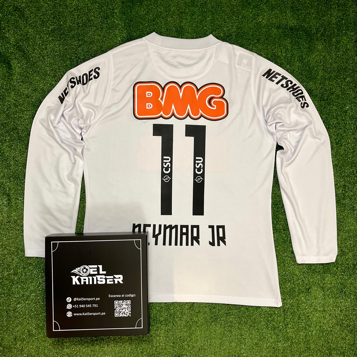 Camiseta Retro Manga Larga del Santos 2011/12 - Oficial - Neymar JR - 11