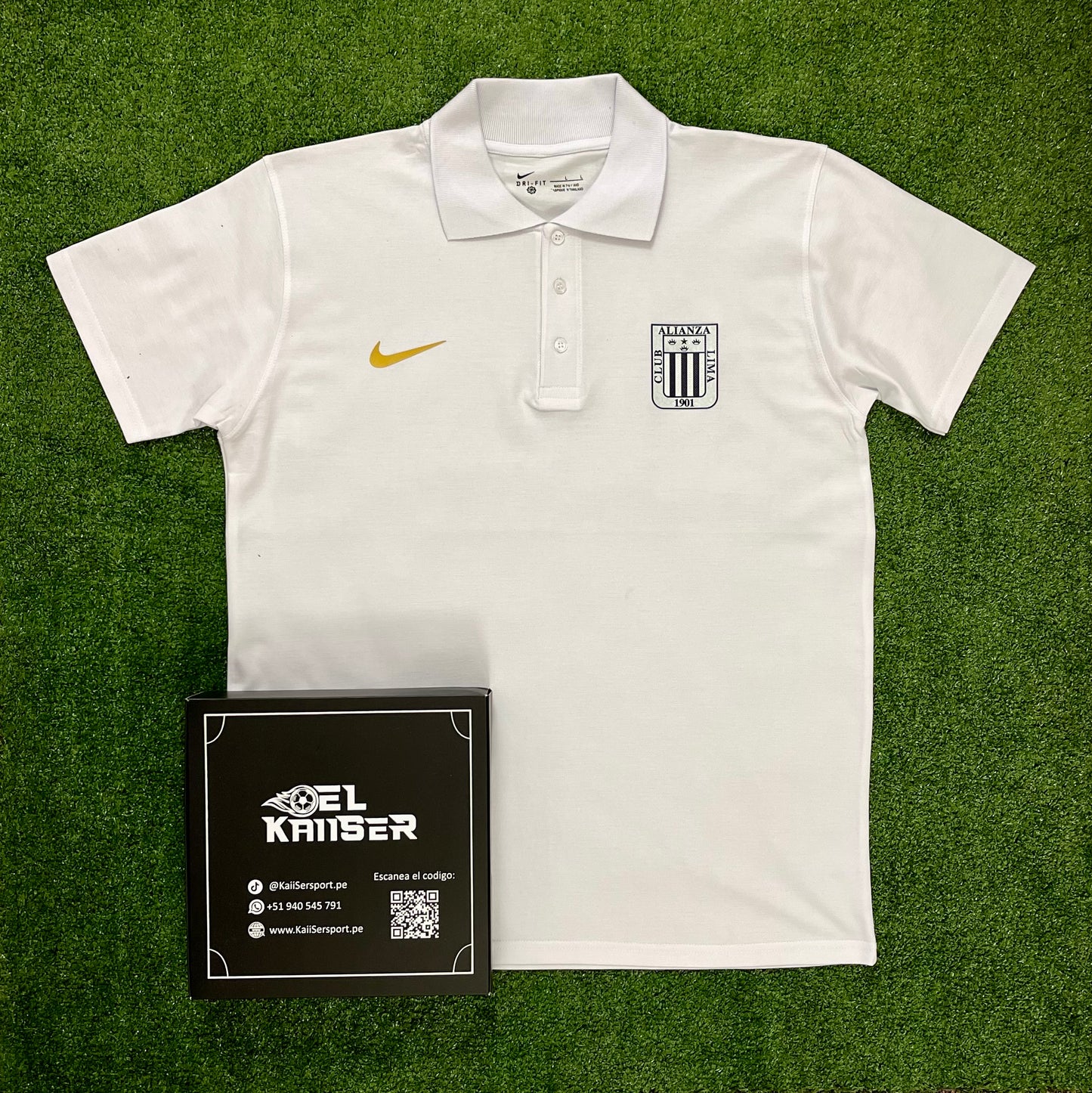 Polo de Alianza Lima 2025 (Ver. Nacional) - Hombre - Concentración - Blanca