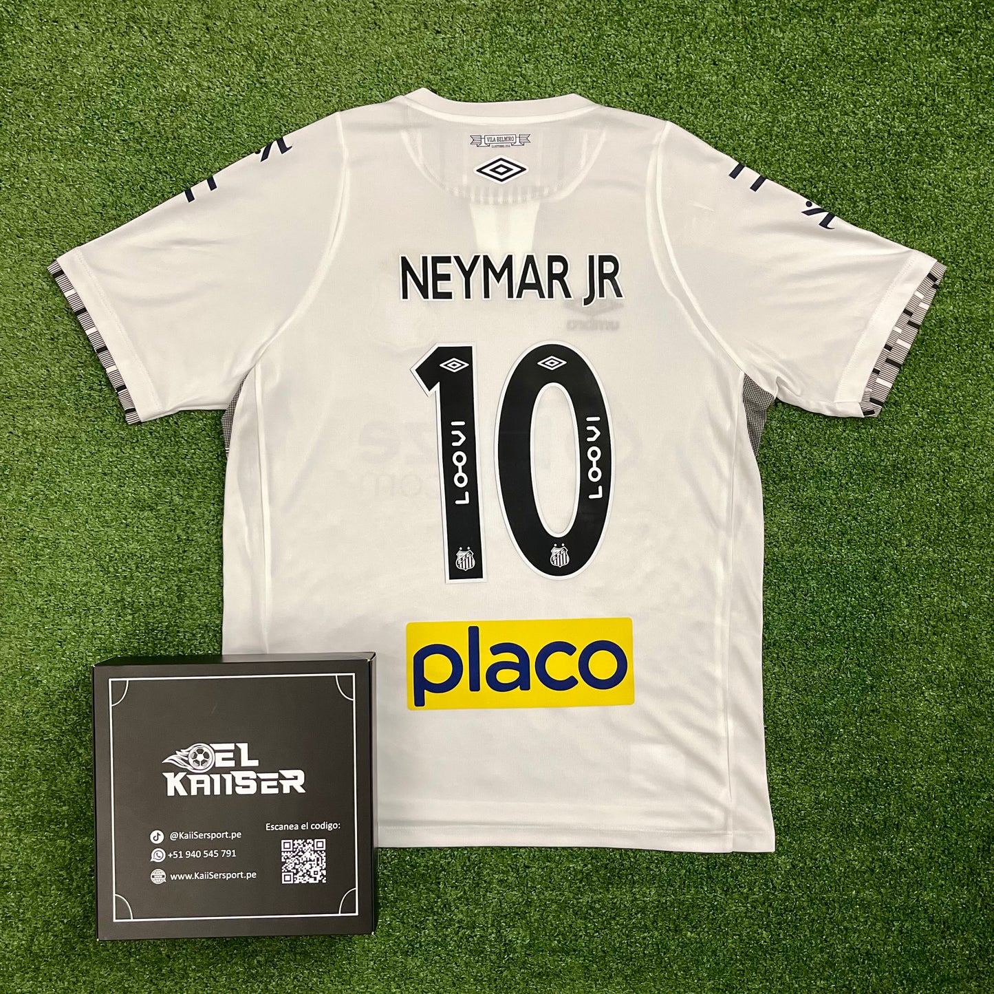 Camiseta Manga Corta del Santos 2025 (Ver. Nacional) - Oficial - Neymar JR - 10