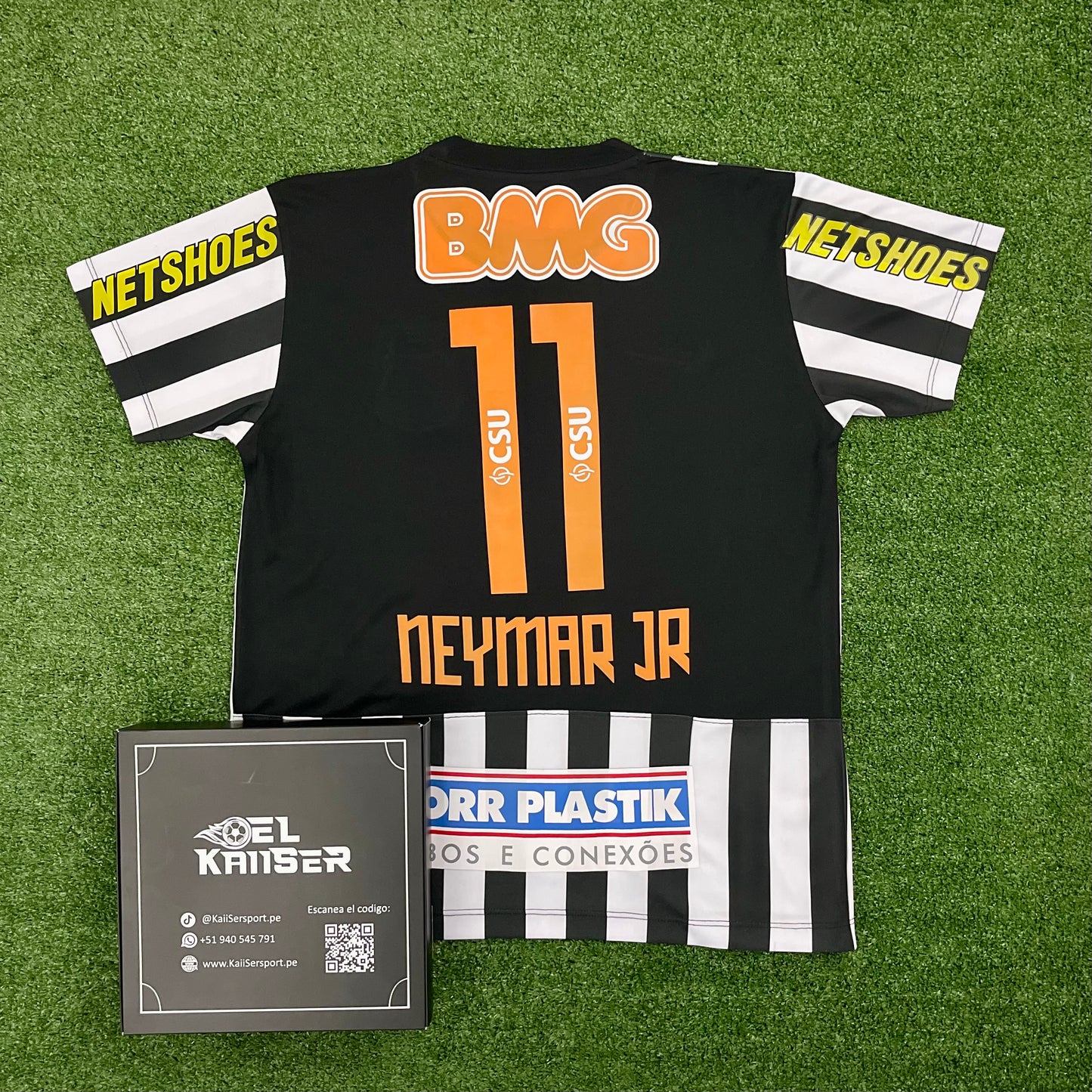 Camiseta Retro Manga Corta del Santos 2012/13 - Oficial - Neymar JR - 11