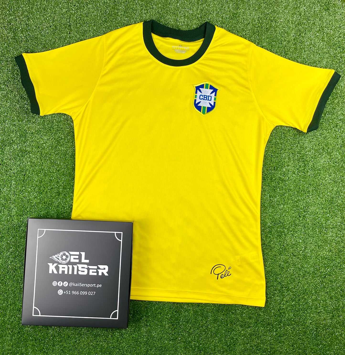 Camiseta Retro de Selección de Brasil 1970 - Pele - 10