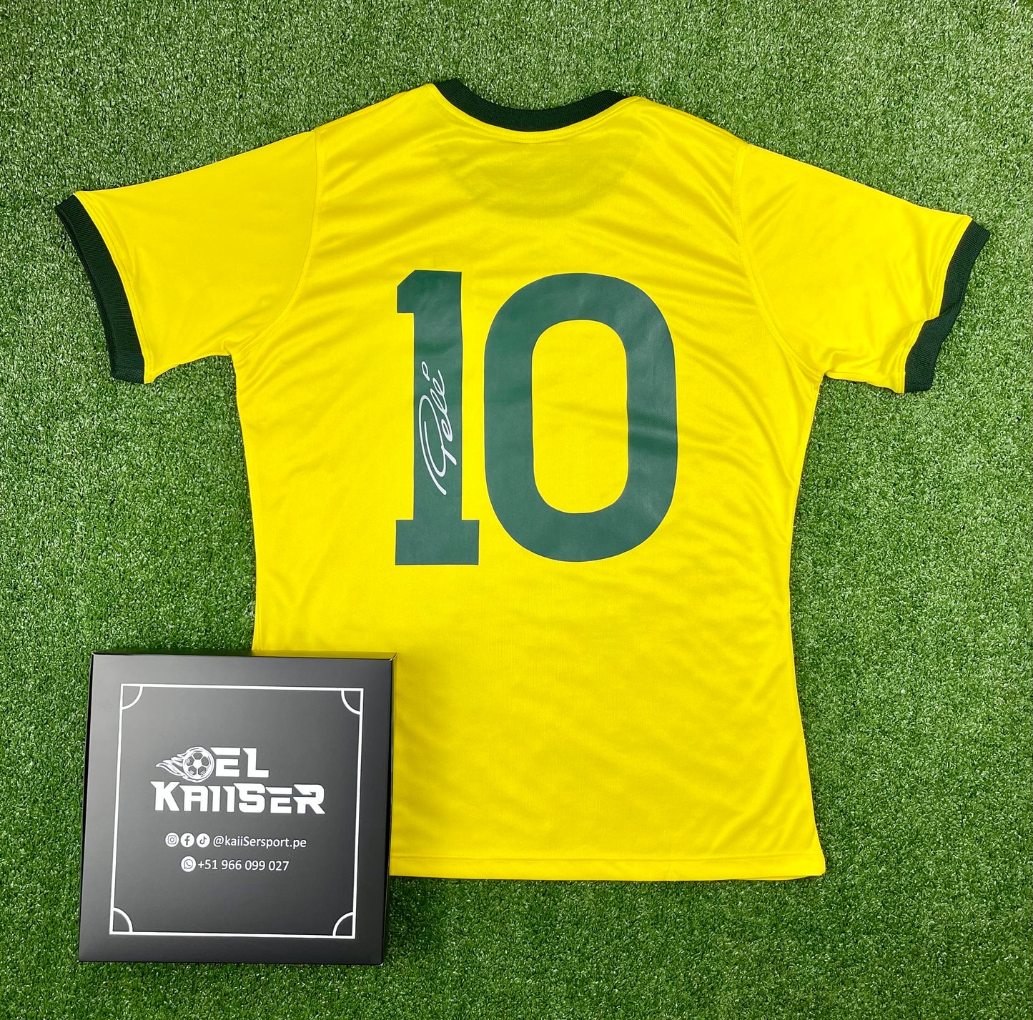Camiseta Retro de Selección de Brasil 1970 - Pele - 10