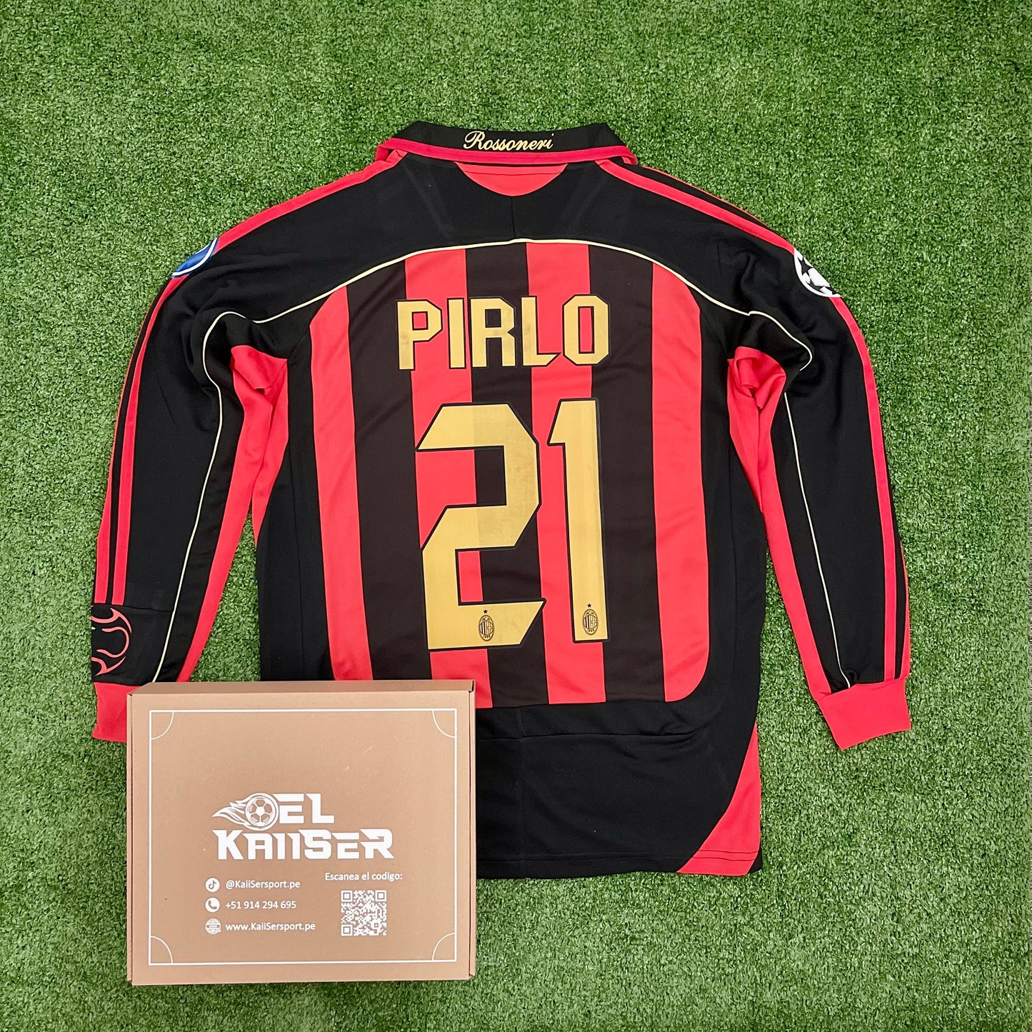 Camiseta Manga Larga Retro del AC Milan 2006/07 - Pirlo