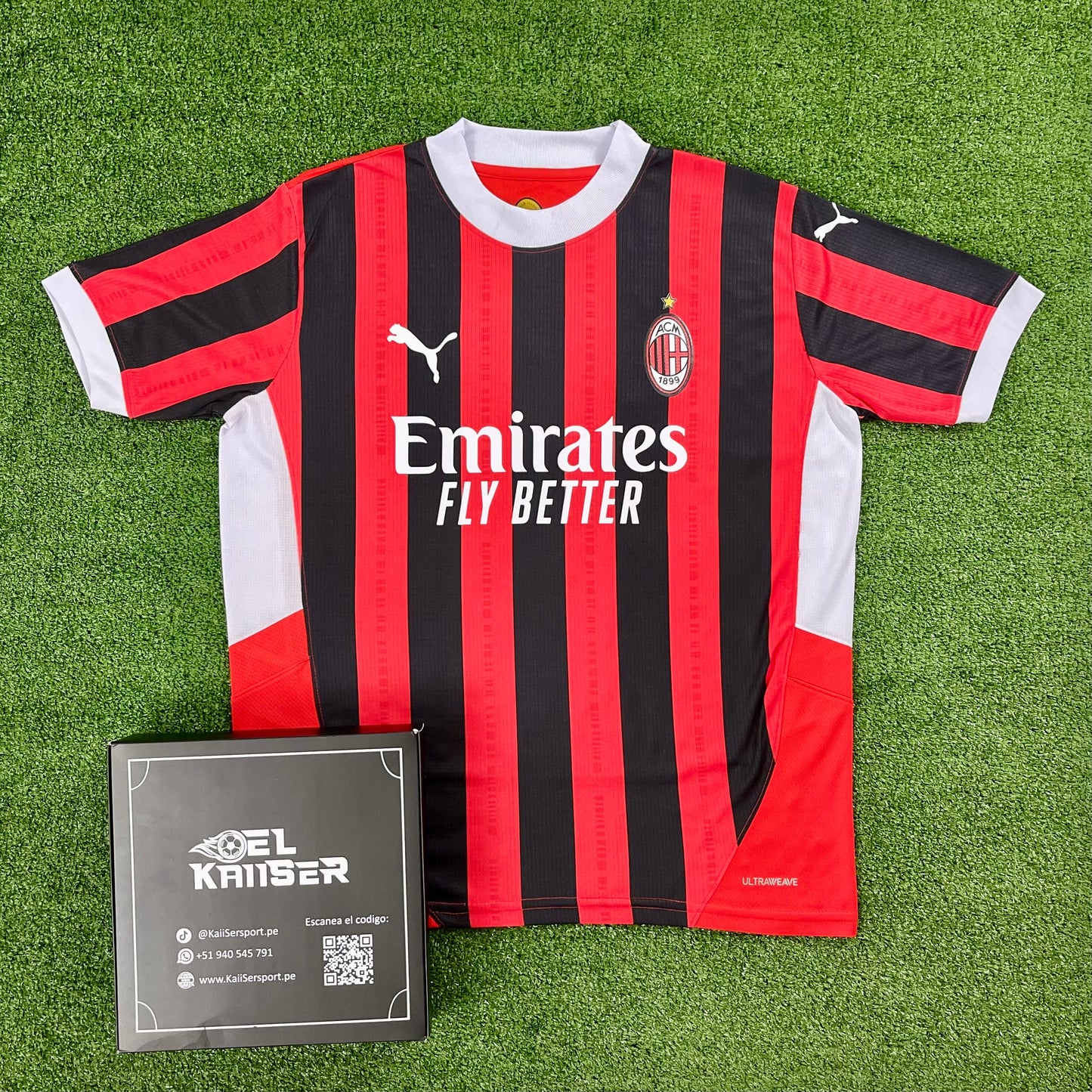 Camiseta de AC Milan 2024/25 (Ver. Importada) - Hombre - Oficial