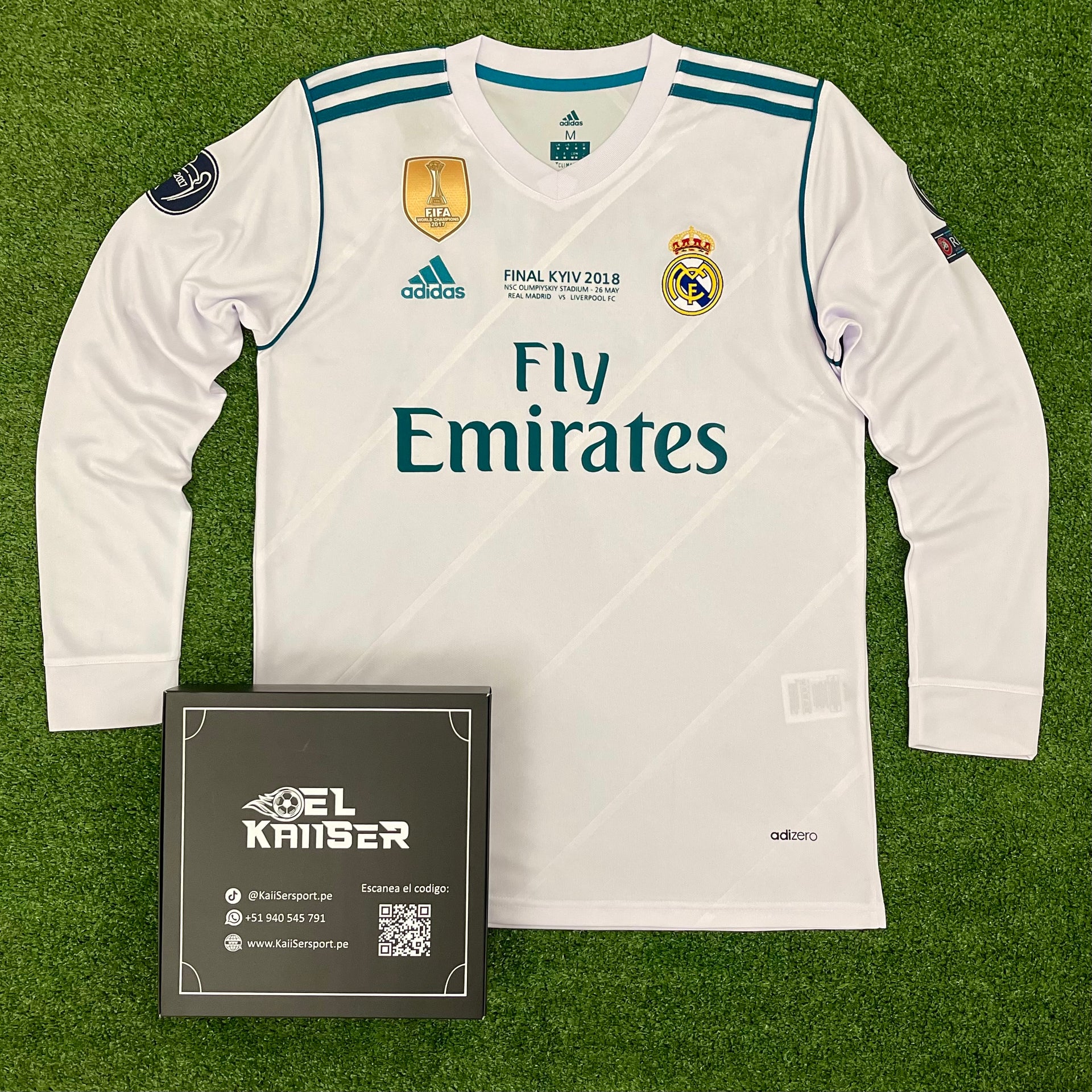 Camiseta Manga Larga Retro del Real Madrid 2017/18 Oficial